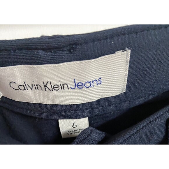 Calvin Klein Jean Womens Size 6 Leggings Stretch 5 Pocket  Navy Blue - Picture 3 of 4